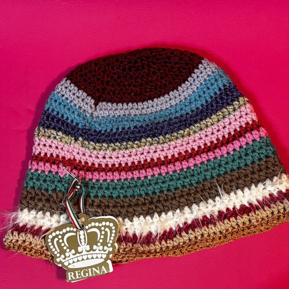 Regina Crochet Hat Multicolor Color 100% Cotton OS main image 6